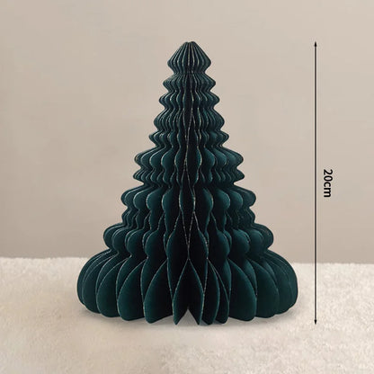 Christmas New Year Decorations Paper Honeycomb Ball Folding Christmas Tree 3D Ornament Home Wedding Decoration Desktop Ornament