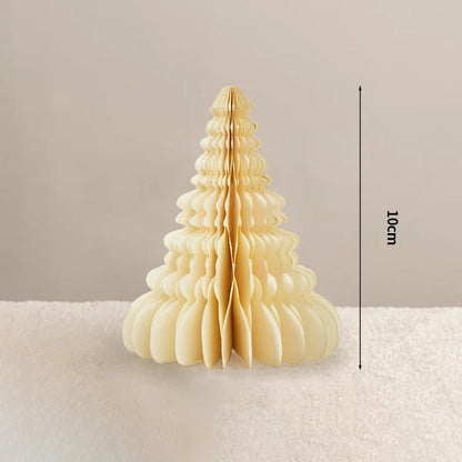 Christmas New Year Decorations Paper Honeycomb Ball Folding Christmas Tree 3D Ornament Home Wedding Decoration Desktop Ornament