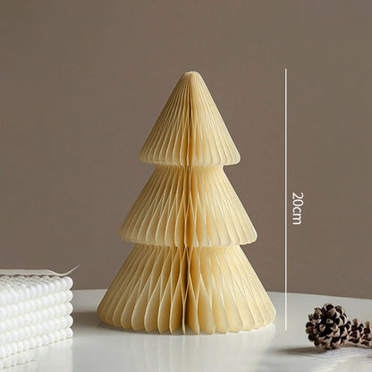 Christmas New Year Decorations Paper Honeycomb Ball Folding Christmas Tree 3D Ornament Home Wedding Decoration Desktop Ornament