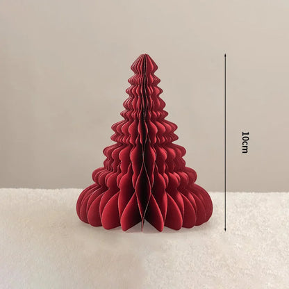 Christmas New Year Decorations Paper Honeycomb Ball Folding Christmas Tree 3D Ornament Home Wedding Decoration Desktop Ornament