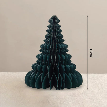 Christmas New Year Decorations Paper Honeycomb Ball Folding Christmas Tree 3D Ornament Home Wedding Decoration Desktop Ornament