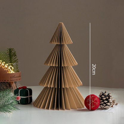 Christmas New Year Decorations Paper Honeycomb Ball Folding Christmas Tree 3D Ornament Home Wedding Decoration Desktop Ornament