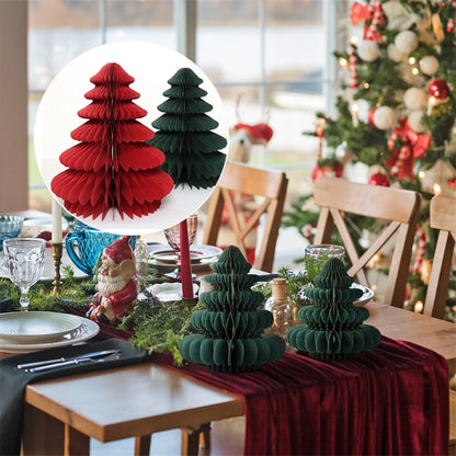 Christmas New Year Decorations Paper Honeycomb Ball Folding Christmas Tree 3D Ornament Home Wedding Decoration Desktop Ornament