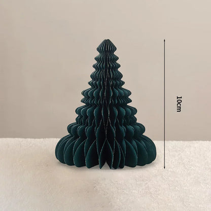 Christmas New Year Decorations Paper Honeycomb Ball Folding Christmas Tree 3D Ornament Home Wedding Decoration Desktop Ornament
