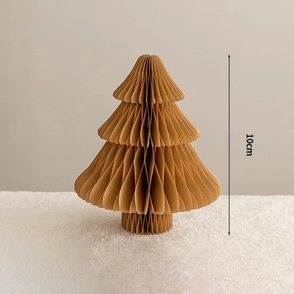 Christmas New Year Decorations Paper Honeycomb Ball Folding Christmas Tree 3D Ornament Home Wedding Decoration Desktop Ornament