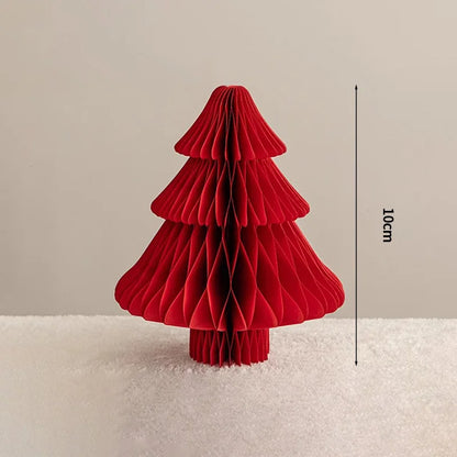 Christmas New Year Decorations Paper Honeycomb Ball Folding Christmas Tree 3D Ornament Home Wedding Decoration Desktop Ornament
