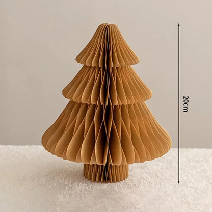 Christmas New Year Decorations Paper Honeycomb Ball Folding Christmas Tree 3D Ornament Home Wedding Decoration Desktop Ornament