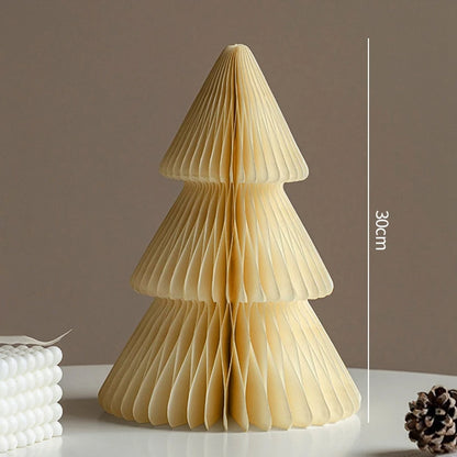 Christmas New Year Decorations Paper Honeycomb Ball Folding Christmas Tree 3D Ornament Home Wedding Decoration Desktop Ornament