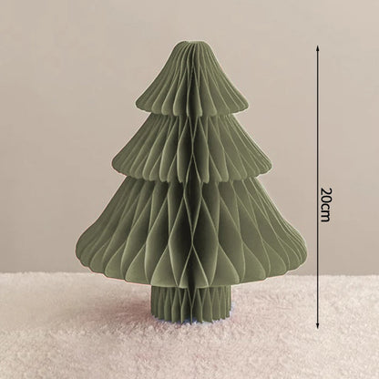 Christmas New Year Decorations Paper Honeycomb Ball Folding Christmas Tree 3D Ornament Home Wedding Decoration Desktop Ornament