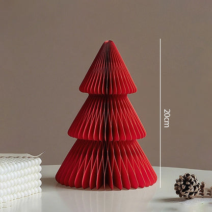 Christmas New Year Decorations Paper Honeycomb Ball Folding Christmas Tree 3D Ornament Home Wedding Decoration Desktop Ornament