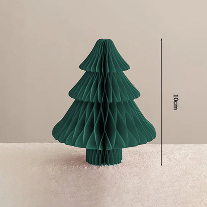Christmas New Year Decorations Paper Honeycomb Ball Folding Christmas Tree 3D Ornament Home Wedding Decoration Desktop Ornament