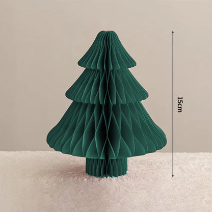 Christmas New Year Decorations Paper Honeycomb Ball Folding Christmas Tree 3D Ornament Home Wedding Decoration Desktop Ornament