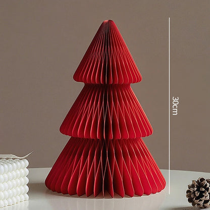 Christmas New Year Decorations Paper Honeycomb Ball Folding Christmas Tree 3D Ornament Home Wedding Decoration Desktop Ornament