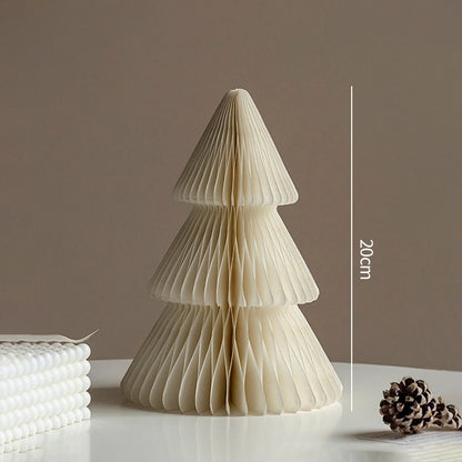 Christmas New Year Decorations Paper Honeycomb Ball Folding Christmas Tree 3D Ornament Home Wedding Decoration Desktop Ornament